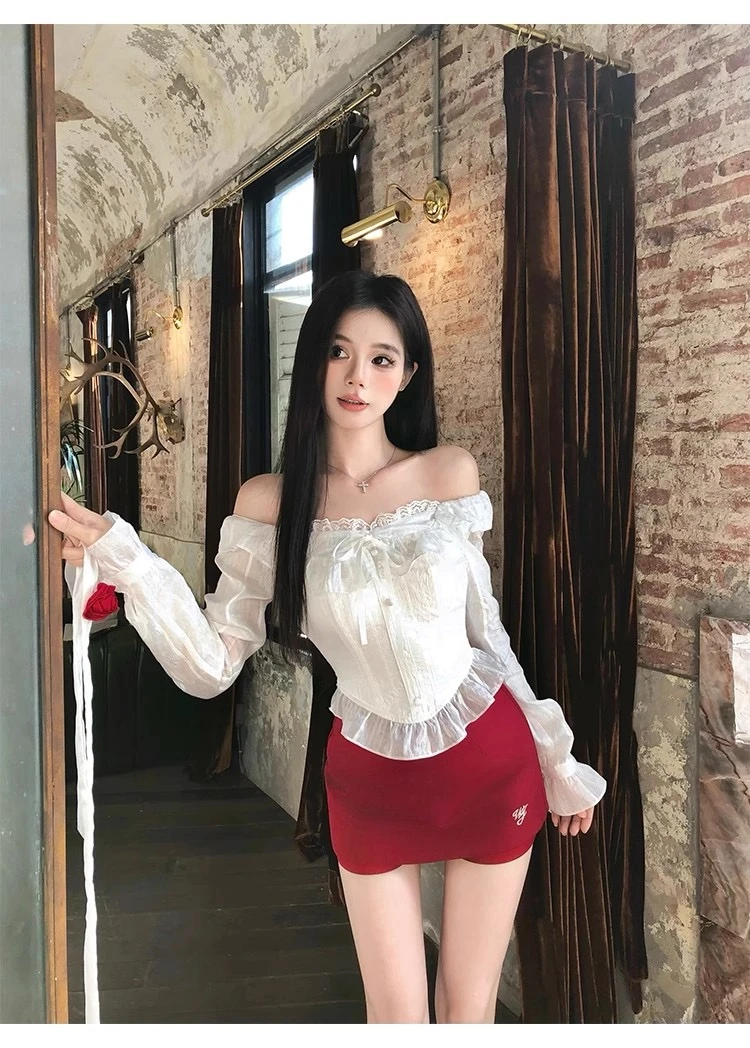 辣妹气质时尚短款开春女春季新款纯欲风美式上衣短裙腰包两件套女