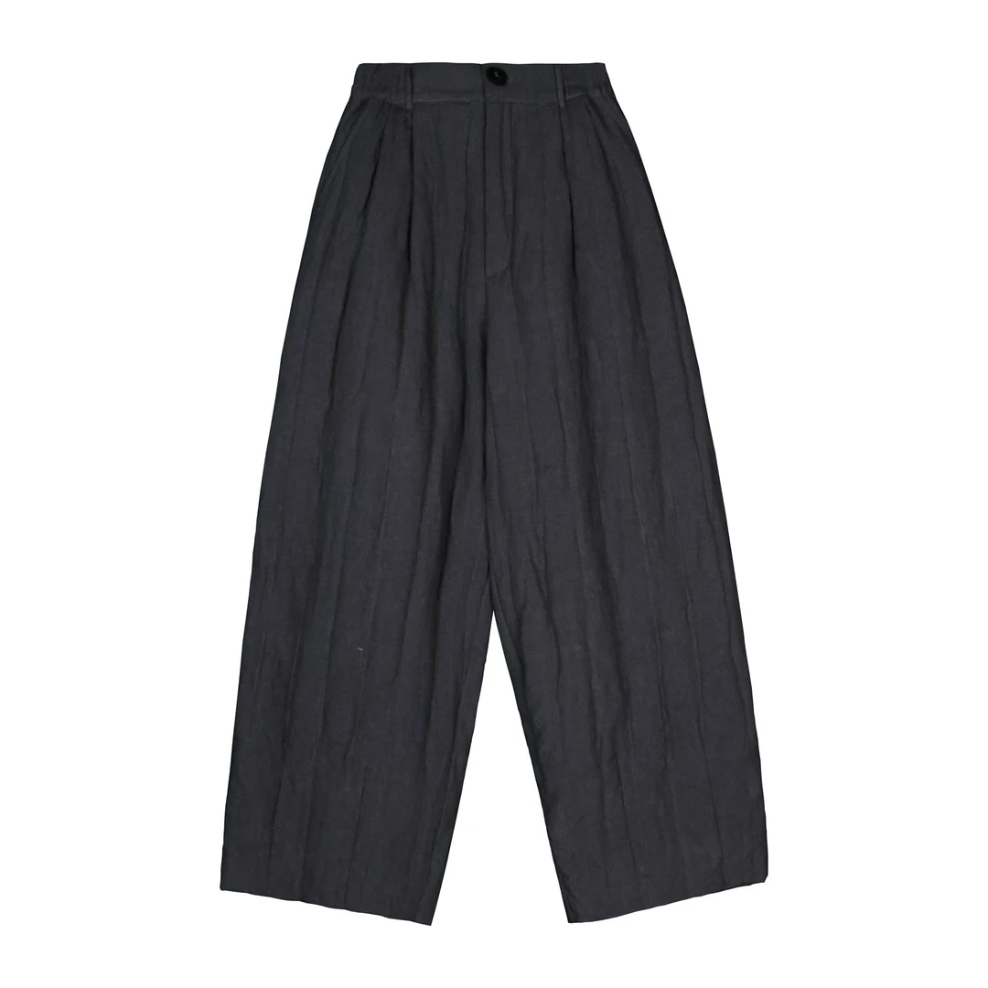 禾记年原创【炙阳】休闲阔腿羽绒裤高腰时尚裤子冬季保暖