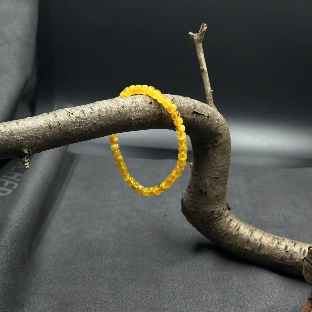 zz017 蜜蜡算盘珠手链