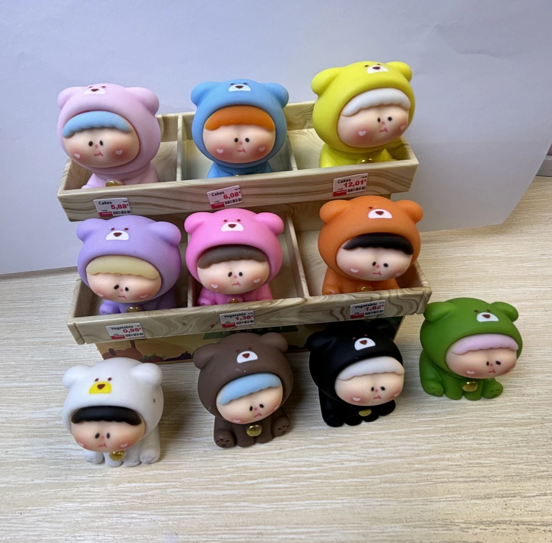 漆感小熊李四立体摆件手工DIY饰品