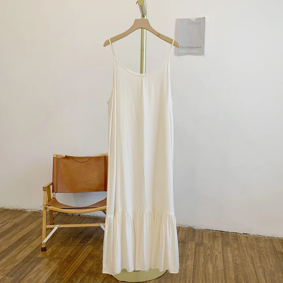 鱼尾吊带Y2908纯色可调节打底吊带裙