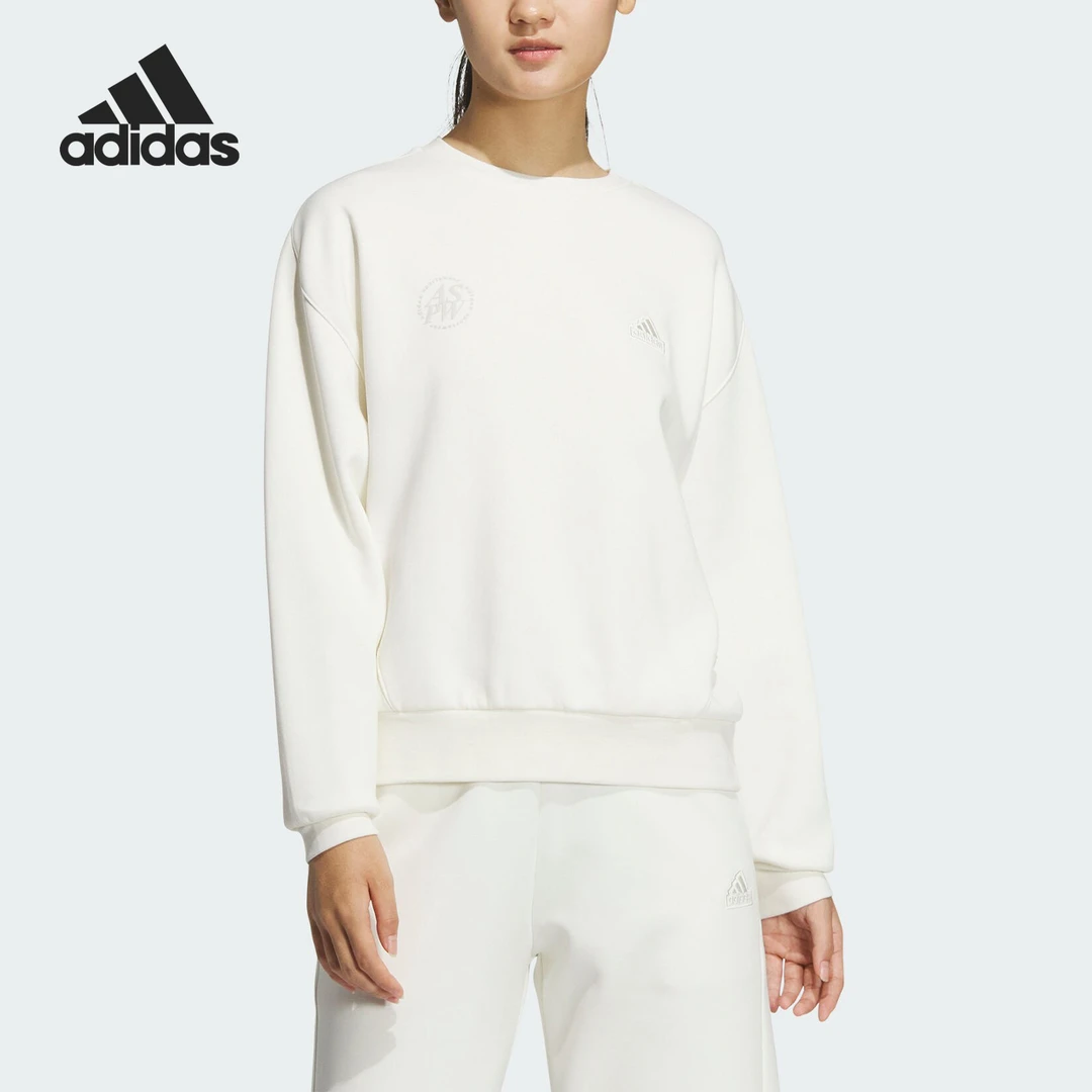 Adidas阿迪达斯~新款女士简约圆领运动卫衣JJ3577