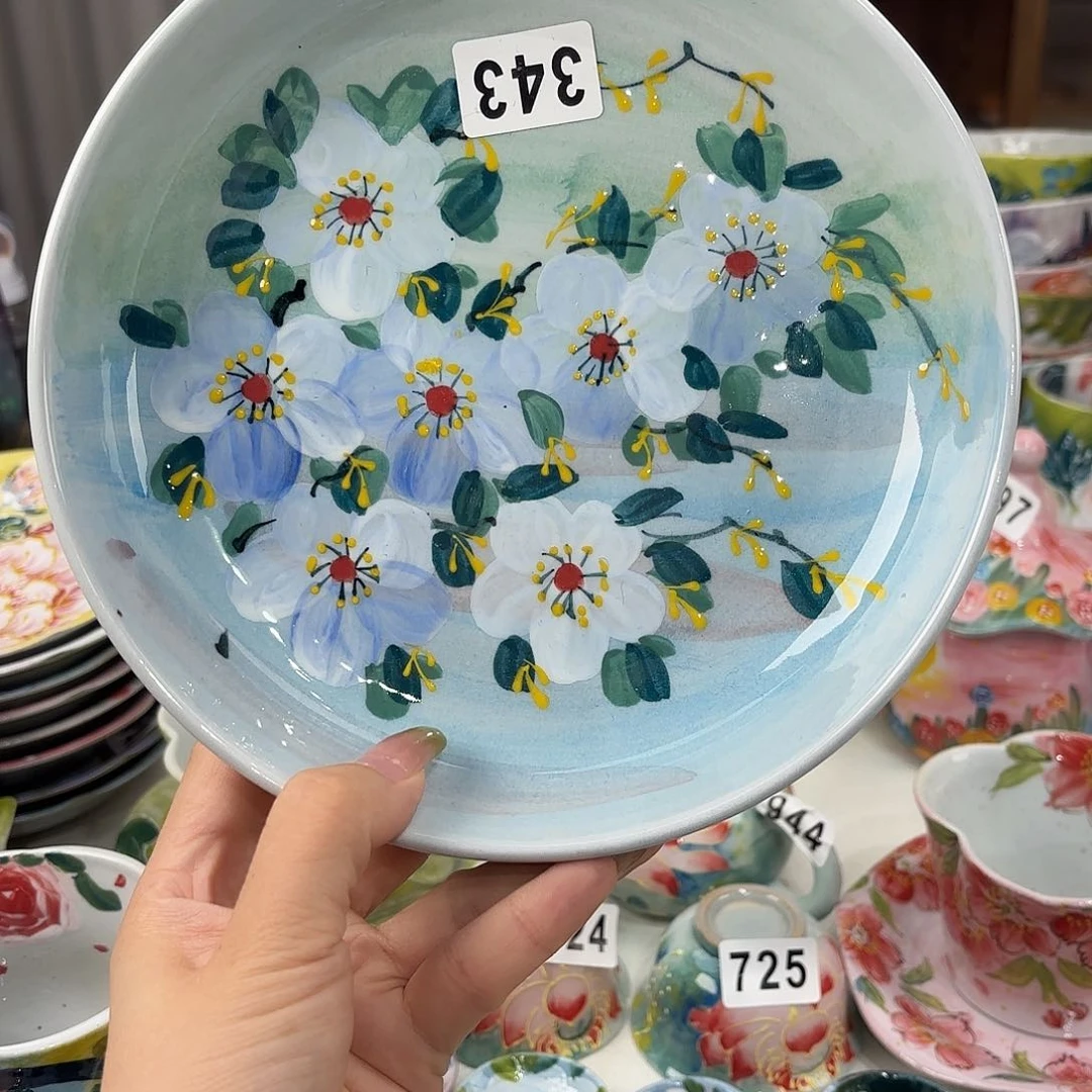 景德镇手绘高温釉下彩陶瓷茶具