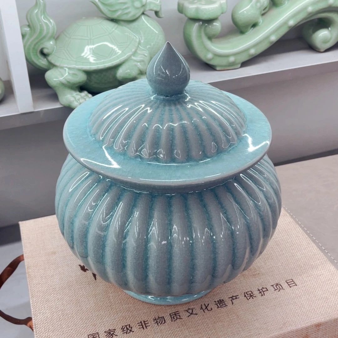 【闪购商品】汝州单壶，单杯，天I青摆件