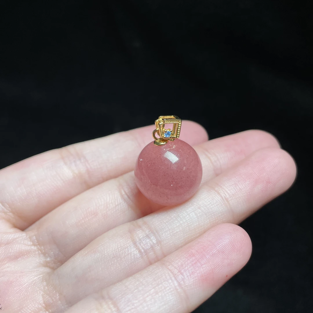 【玉总专属】925银草莓晶圆珠吊坠多样性发一B040519