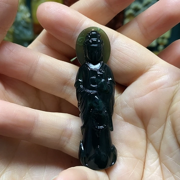 岫玉未镶嵌吊坠(赠链)