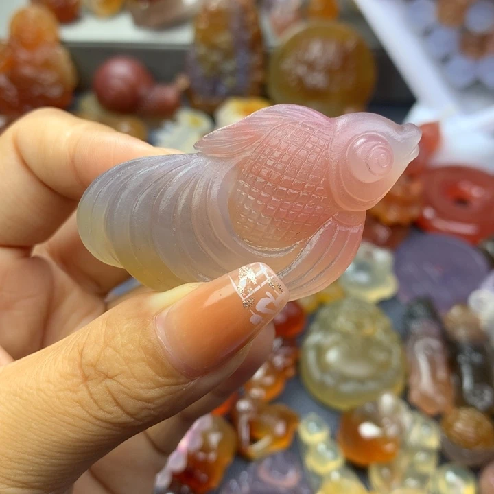 魅***晴玛瑙/玉髓颈饰未镶嵌