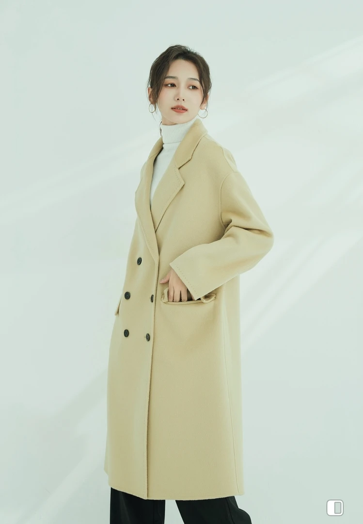 西装经典款女毛呢外套时尚21109