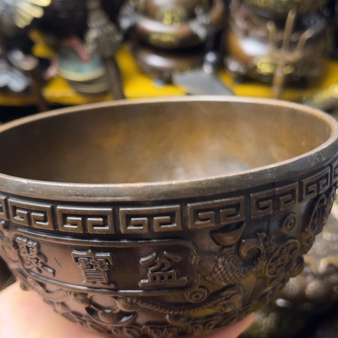 原矿风磨铜精美聚宝盆