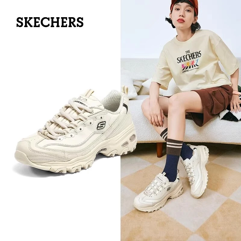 斯凯奇金标小白熊|熊猫鞋女厚底老爹鞋时尚百搭休闲鞋