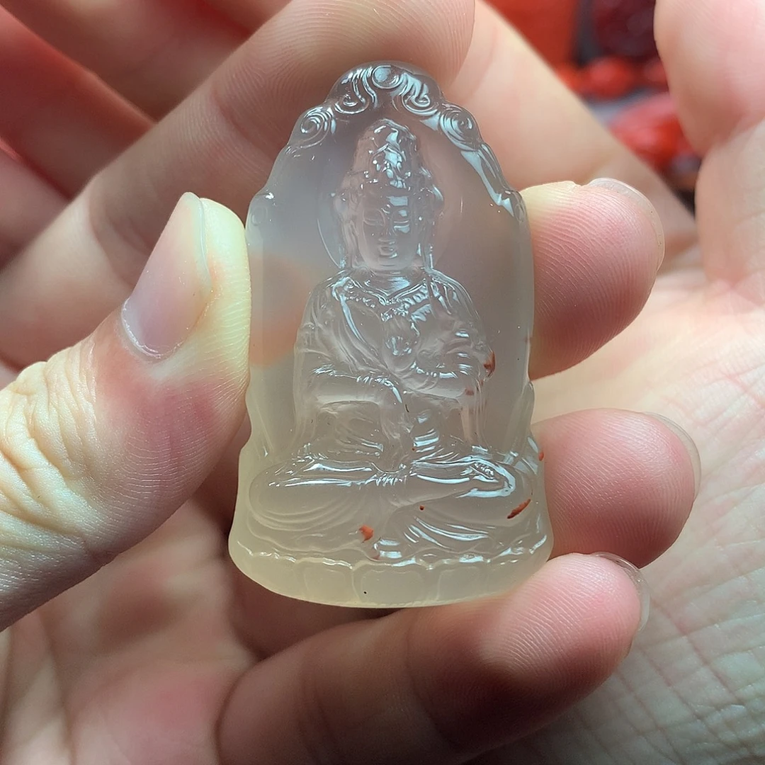 南红玛瑙1未镶嵌冰飘观音
