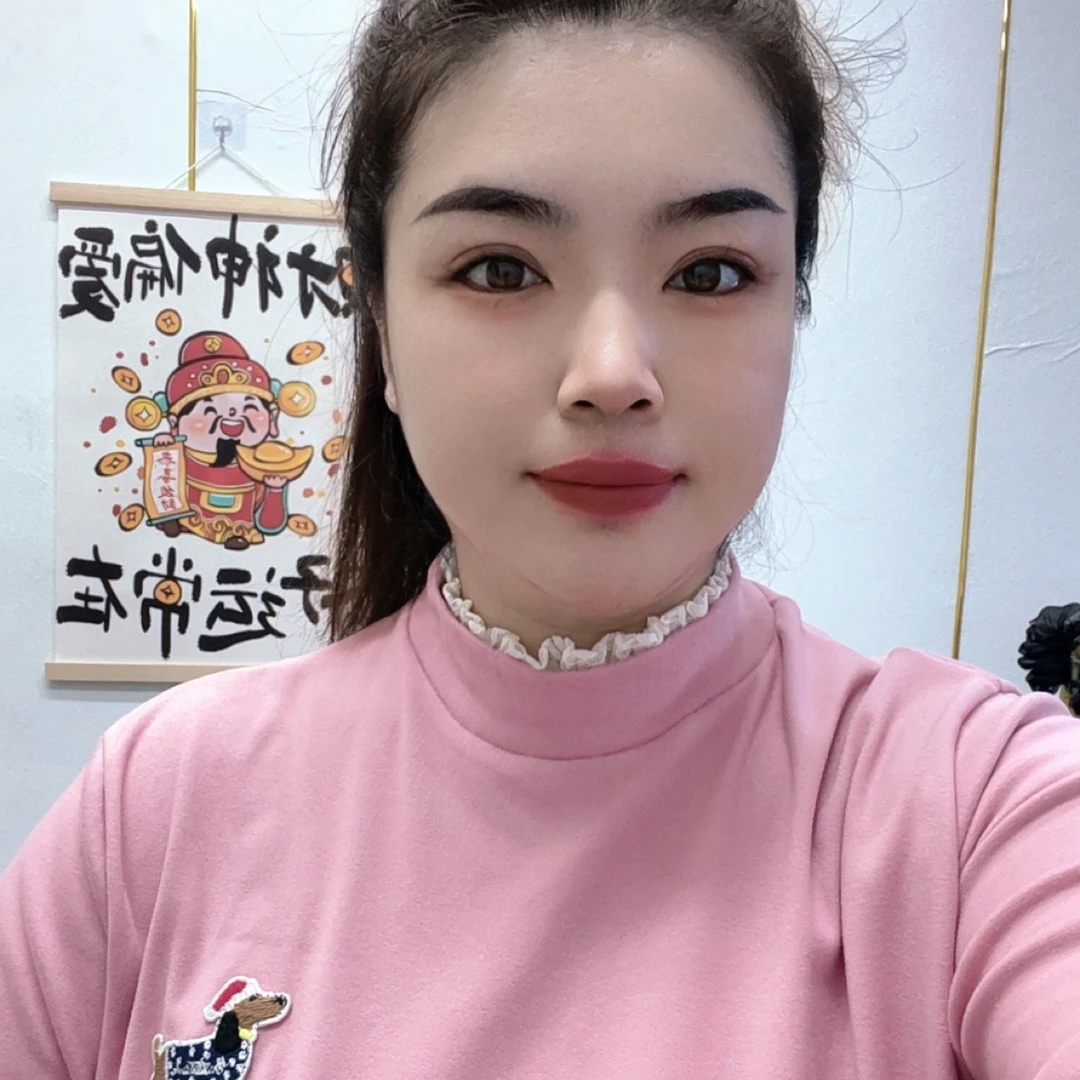 8772白胖美卡通刺绣小狗冬季加绒新款宽松显瘦打底小衫