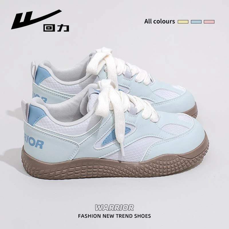 回力帆布鞋女2025冬季新款百搭ins小众设计原创学生蓝色休闲板鞋