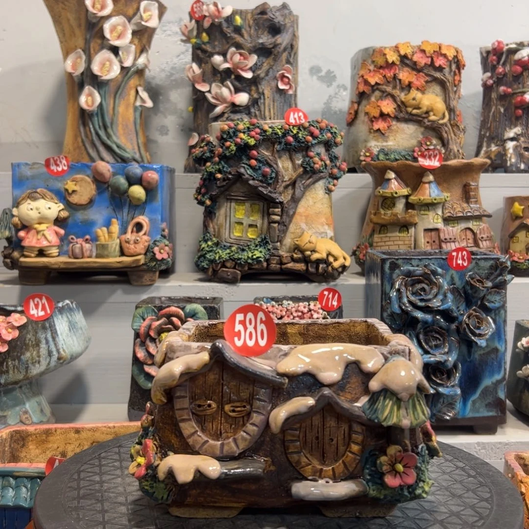 586 号陶然花器手工花盆