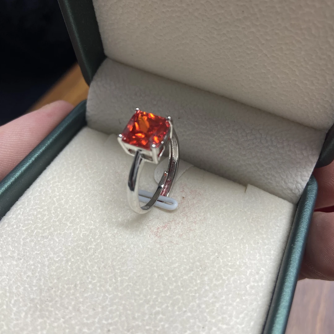 合金珐琅戒指  亮点时尚饰品经典款百搭款搭 方橙戒指 A004