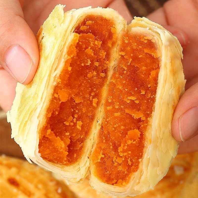 手工现做 老式月饼 酥皮粗粮月饼 蛋黄板栗五仁 食品糕点零食点心