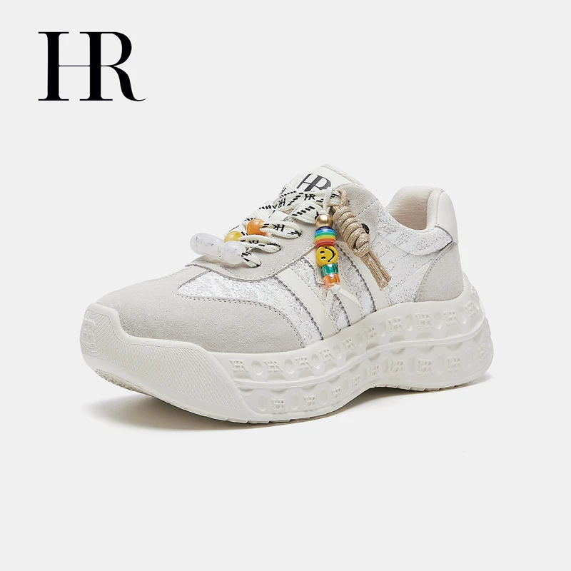 HR/赫莲娜2025新款德训鞋女款爆款运动休闲鞋子阿甘鞋厚底夏透气