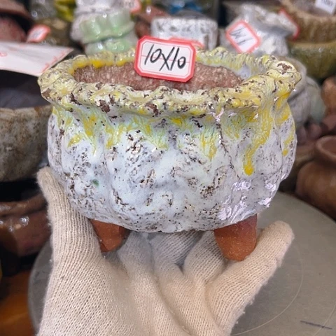 粗陶花盆手工花盆制作就这样