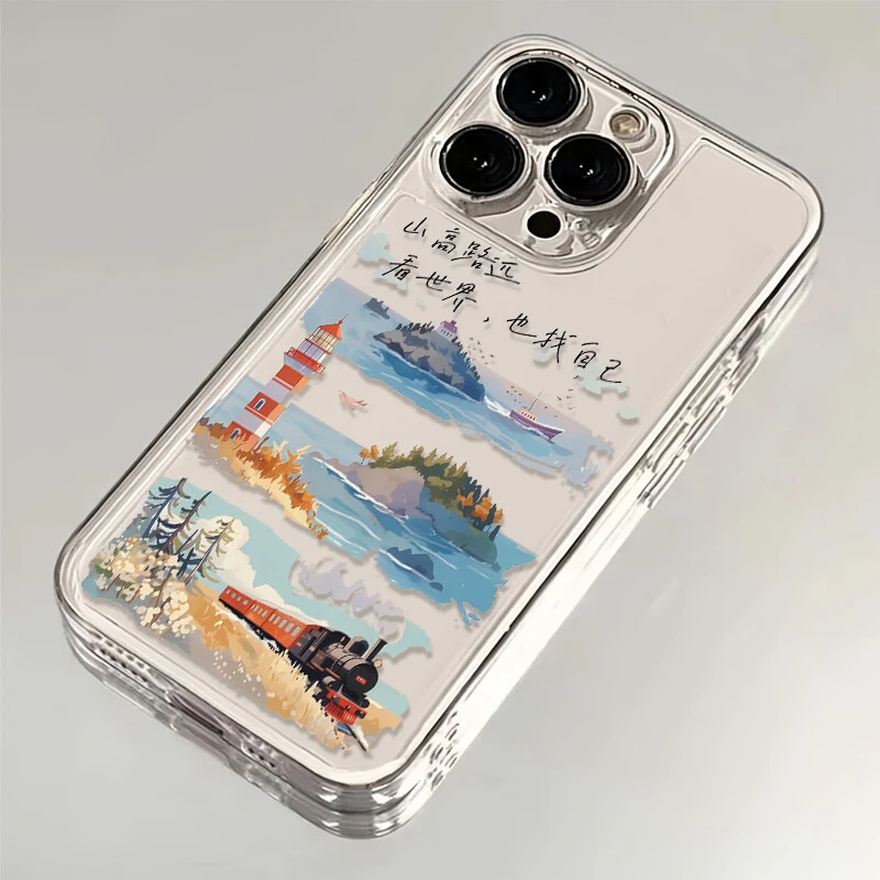 看世界找自己适用iphone16苹果15手机壳小米OPPO华为VIVO荣耀一加