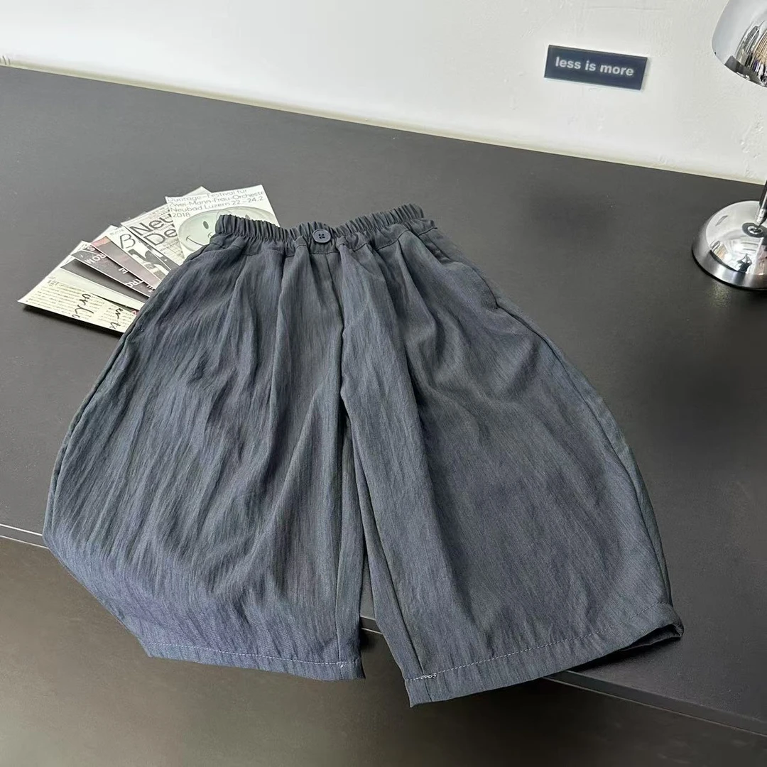 两小只【时尚百搭休闲裤】男童夏季痞帅九分裤韩版裤儿童帅气休闲裤