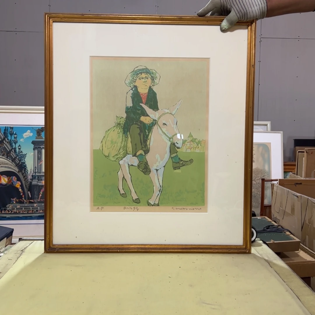 绘画福*屏风框画茶空间设计