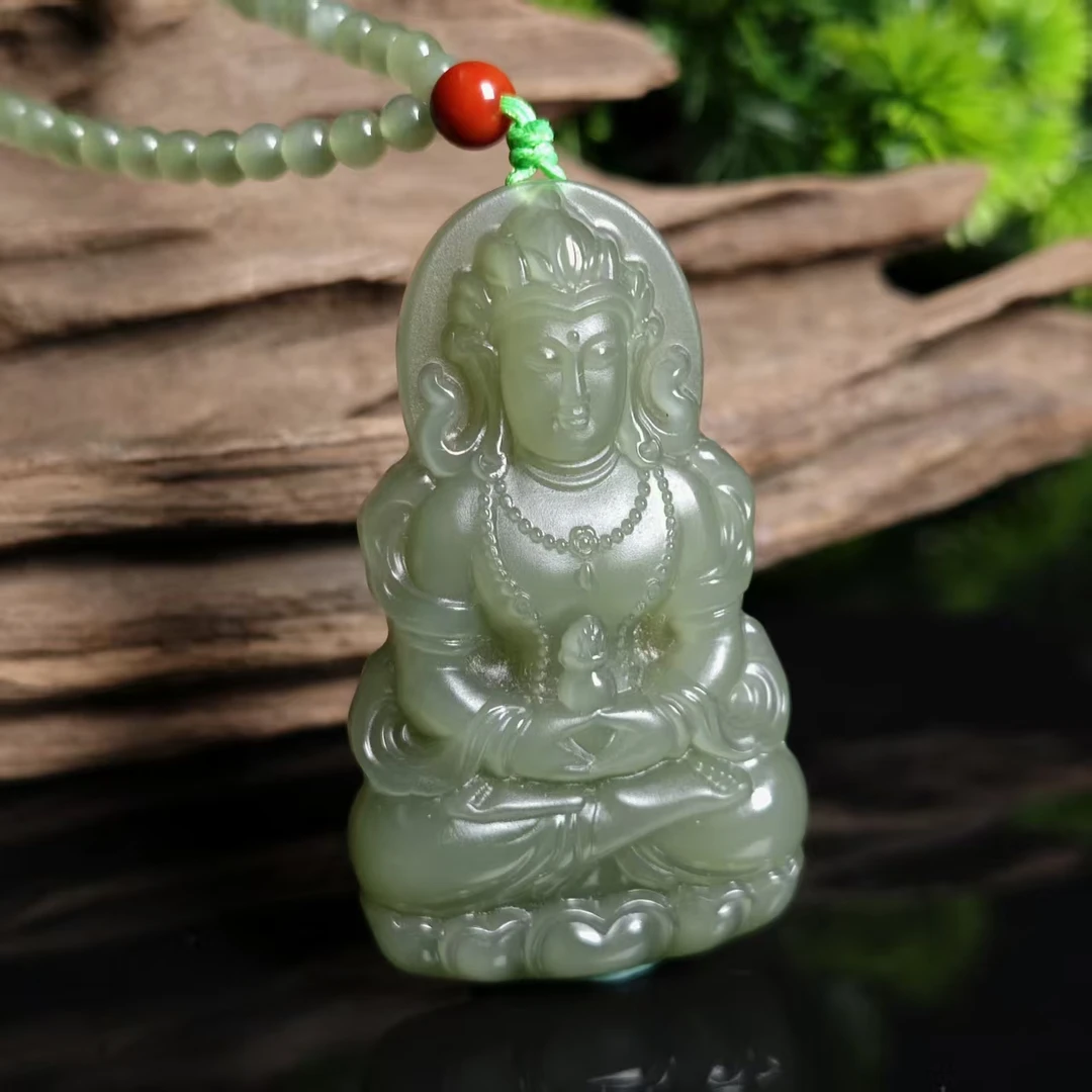 lot6158 菩萨牌 和田玉湖水绿 58.1*34.2*9.3mm 47.8g