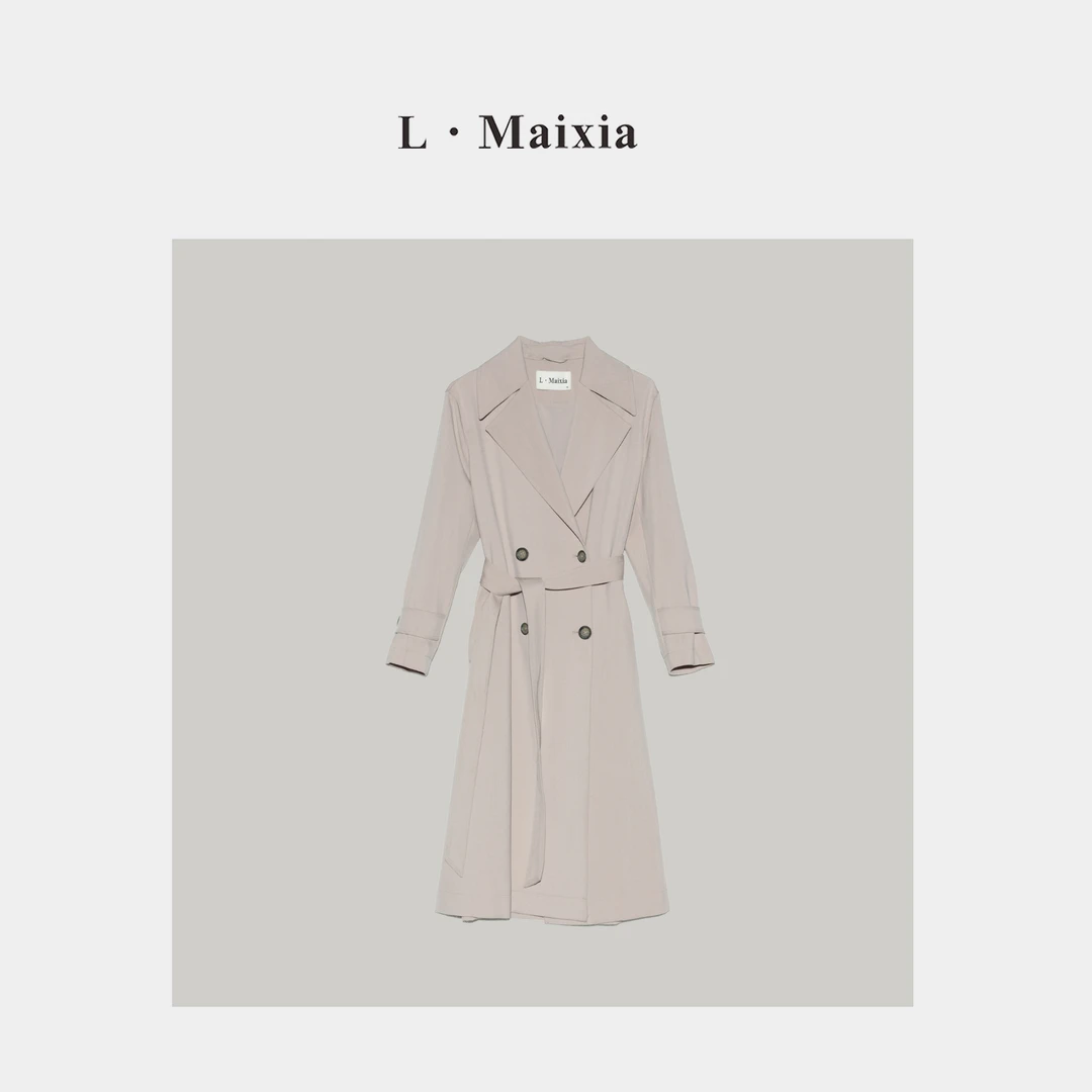 L.MAIXIA/露·玛莉先2025女士风衣F-12009（慢时光系列）
