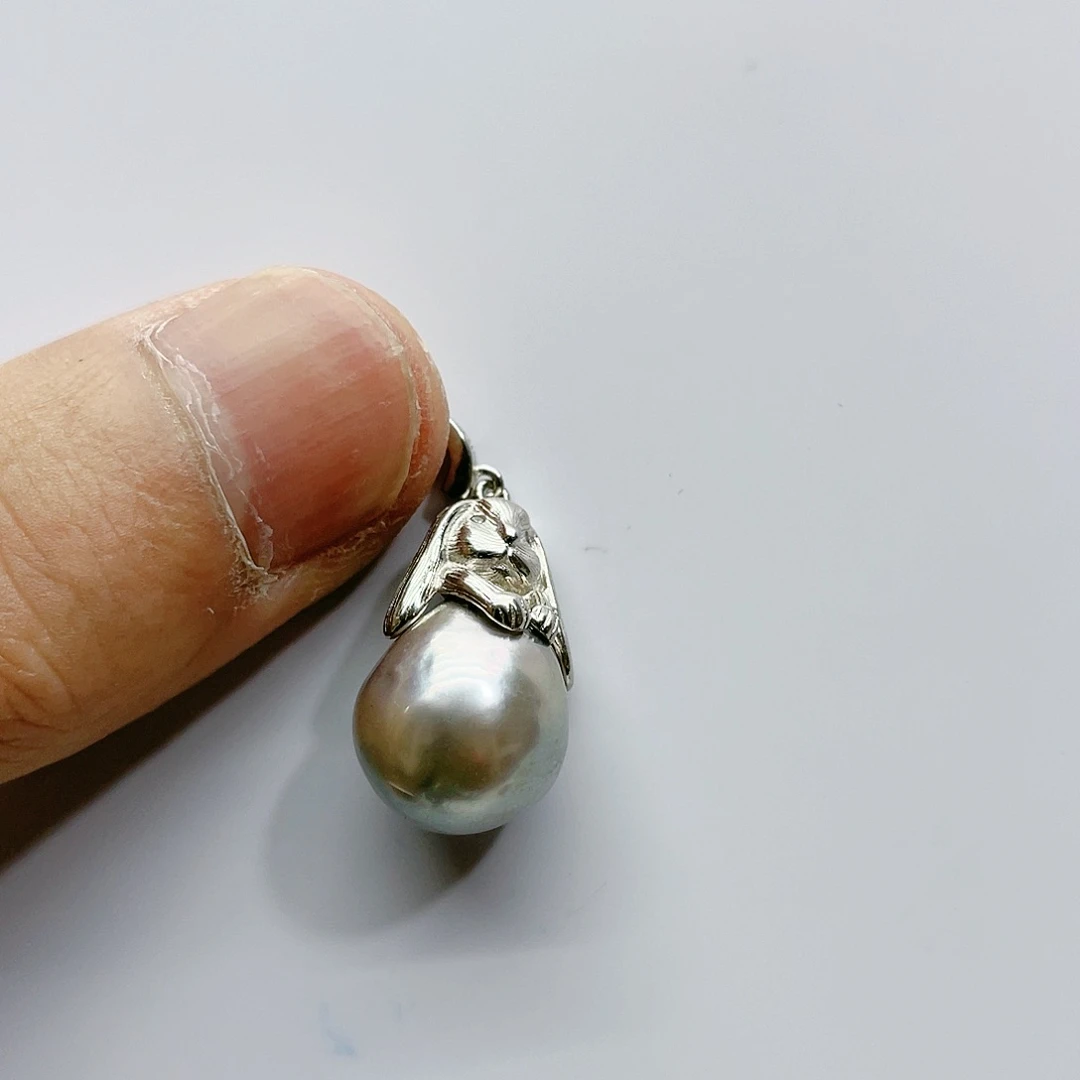 海水珍珠颈饰银S925镶嵌