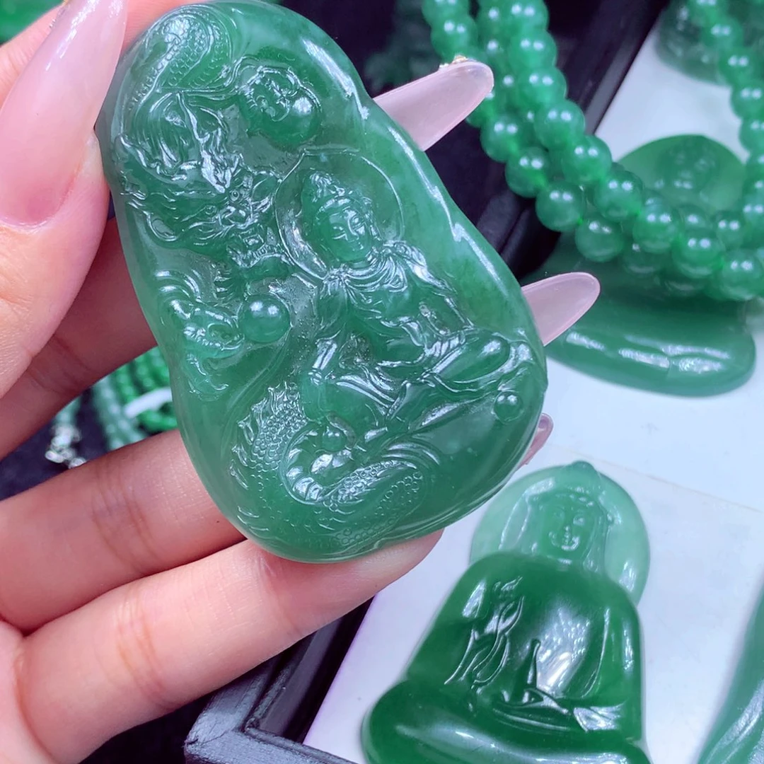 定制翡翠未镶嵌天然缅甸翡翠A货毛货挂件