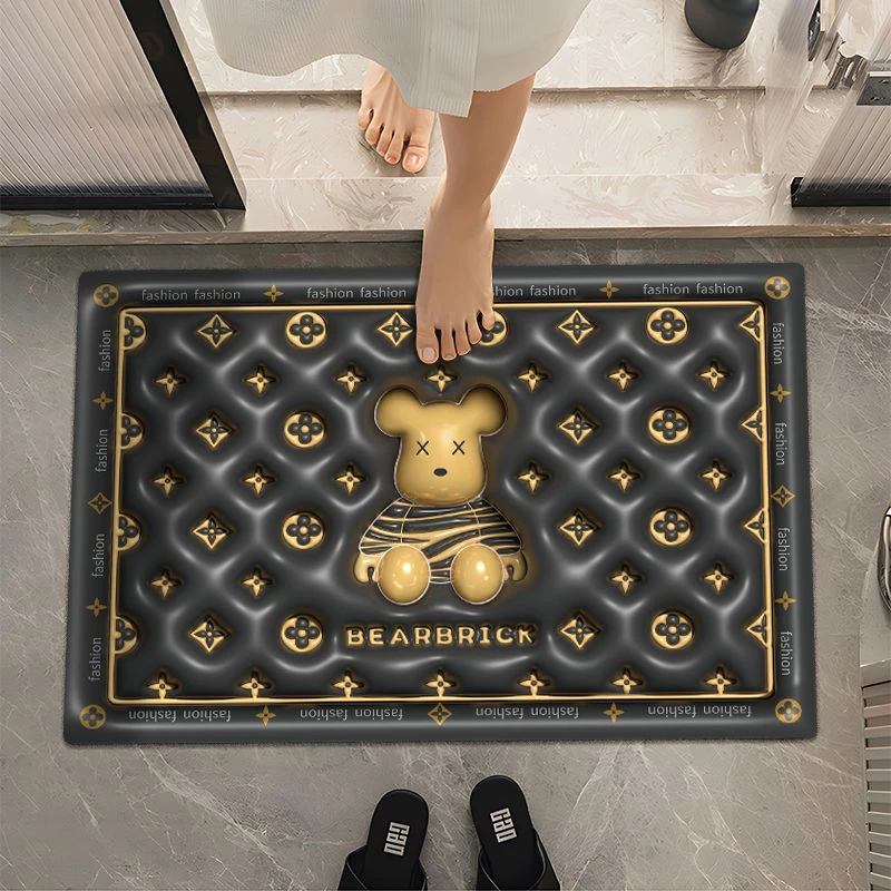 3d潮牌浴室地垫门口吸水硅藻泥吸水脚垫速干卫生间耐脏防滑垫子