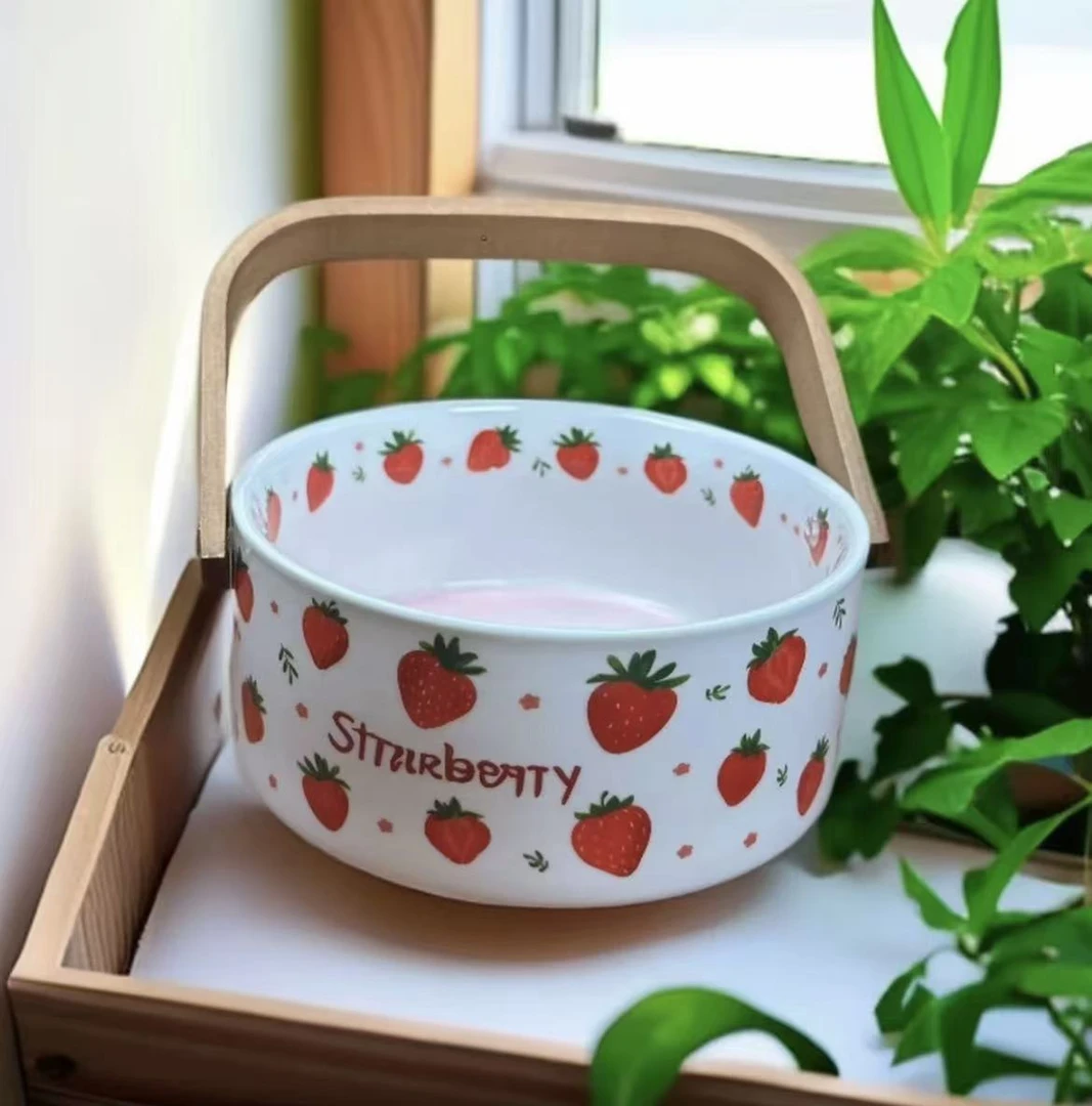 红色草莓-手提果篮@ZH1221