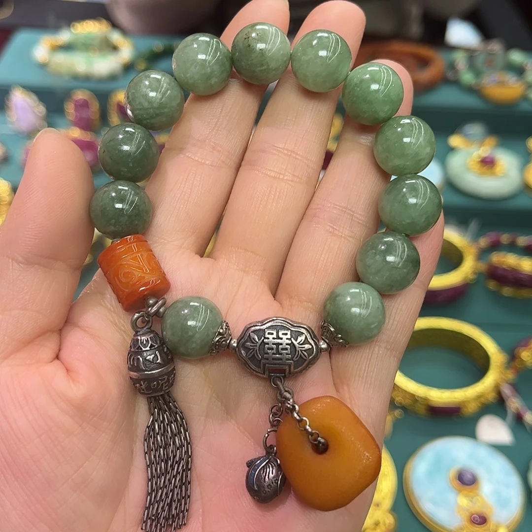 翡翠未镶嵌手链福利款翡翠多宝手链