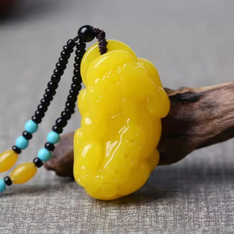 貔貅吊坠精美气质款1个精美饰品黄A