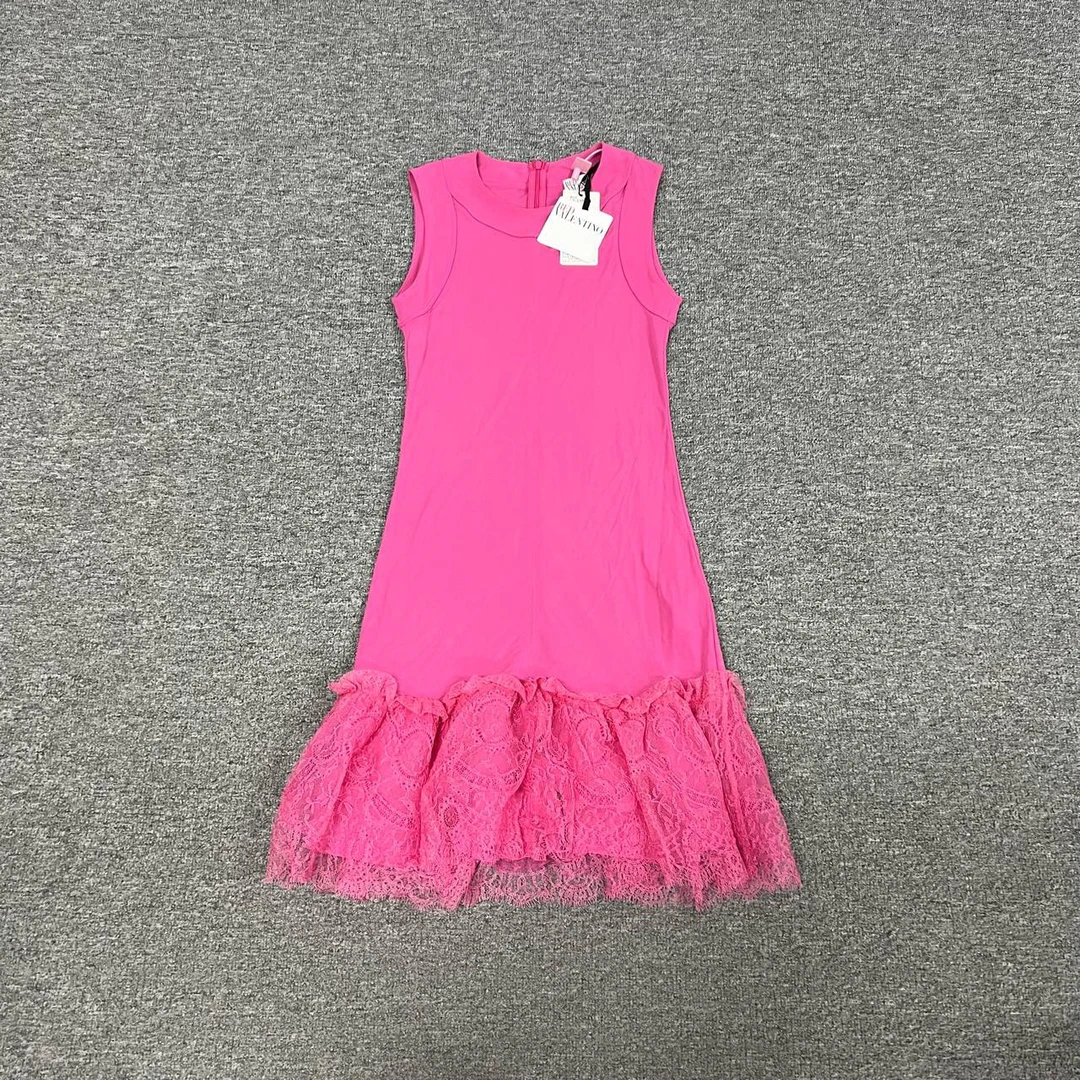 全新未使用 Valentino/华伦天奴 华伦天奴 玫红色 连衣裙