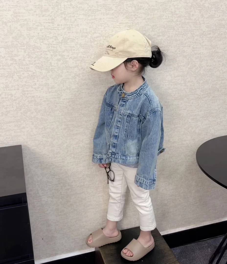 Kk·儿童春季新款韩版慵懒风休闲牛仔外套