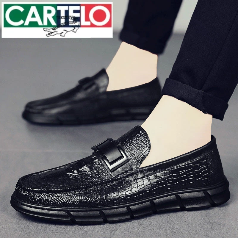 高端豆豆鞋男鞋秋季款2025新款潮牌高端一脚蹬轻奢休闲皮鞋子男士