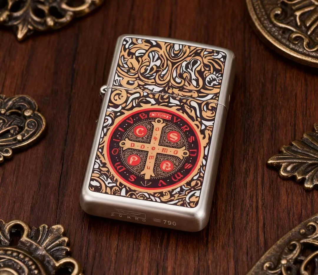 三代超薄银拉丝康斯坦丁精雕创意打火机（礼盒保卡证书裸机）