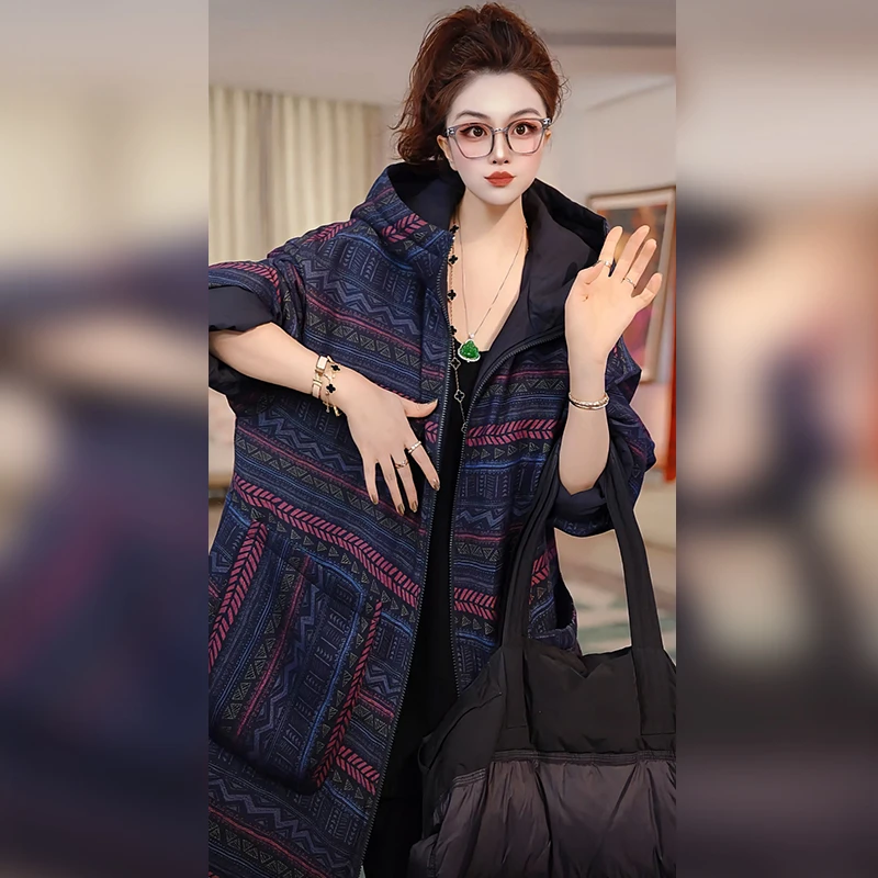 【Linda姐高端线】冬季时尚轻奢气质复古连帽棉服外套AF5WMF0324