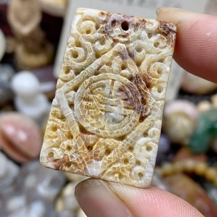 硅化珊瑚（珊瑚玉）未镶嵌颈饰小