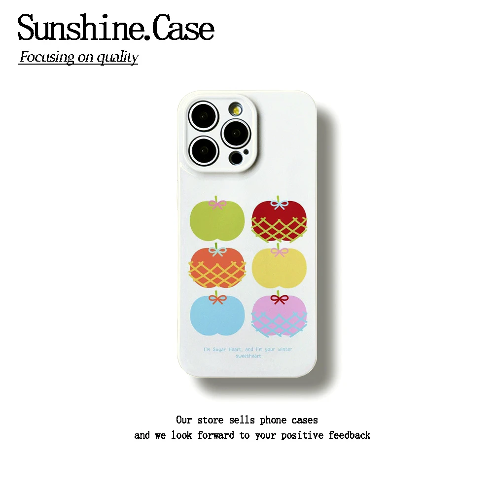 彩色苹果菲林软壳适用苹果oppo华为vivo小米手机壳防摔全包ins