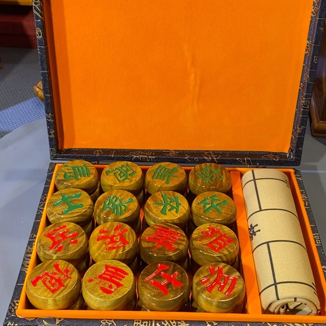 楠木金丝楠木乌木象棋4.8带纹