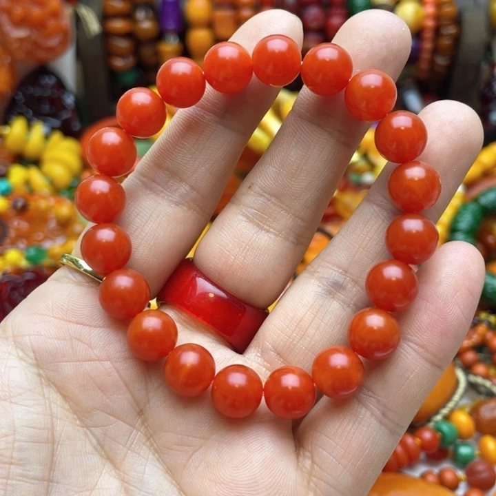 树脂制品18号红色手串
