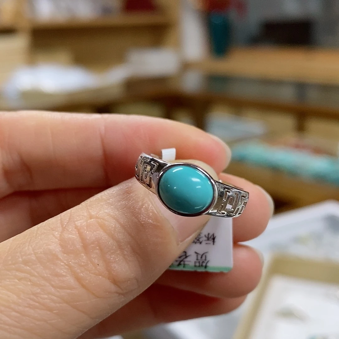 银S925镶嵌绿松石珠宝奇石