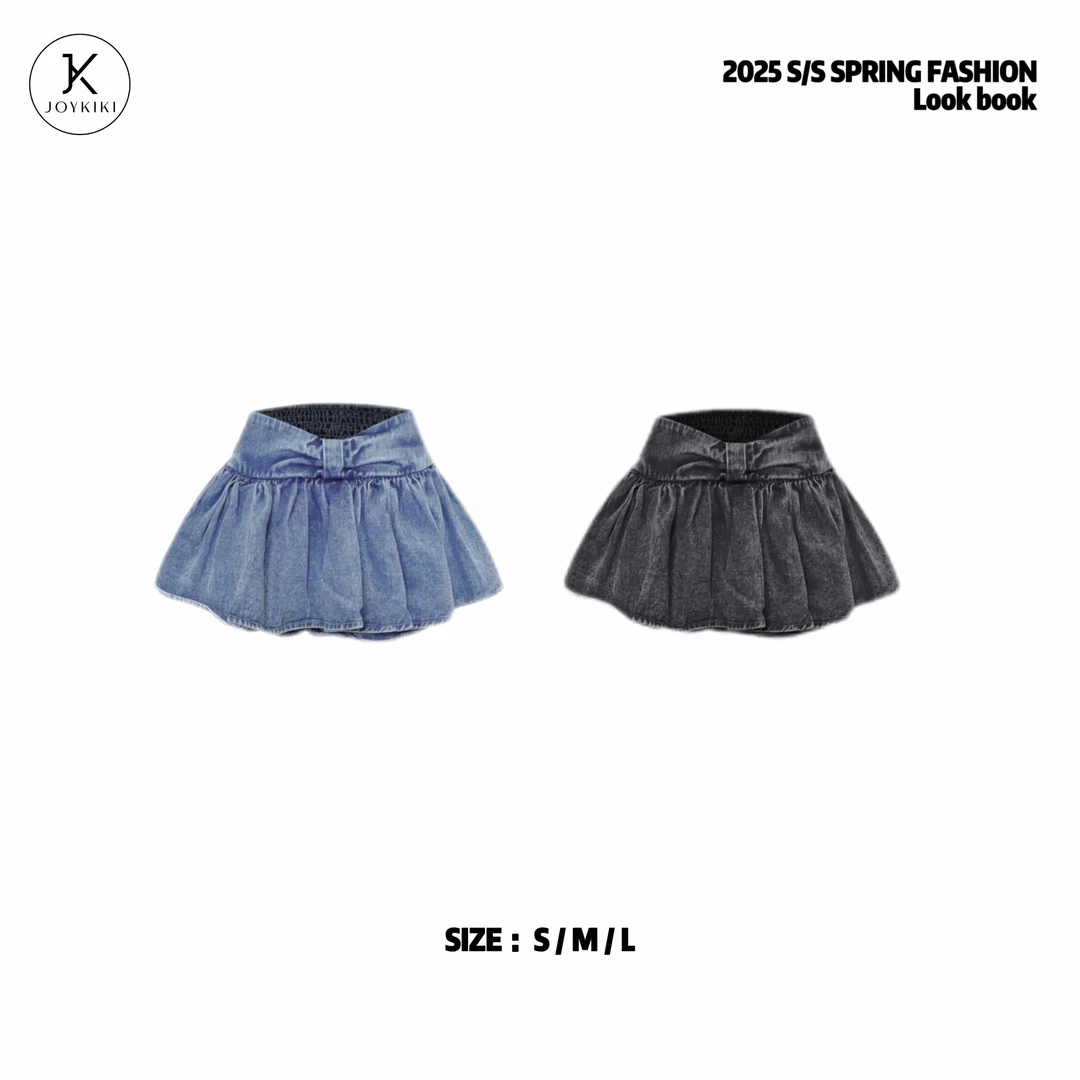 金金JOY KIKI【牛仔腿精】春季辣妹显瘦水复古中高腰半裙 J23D034