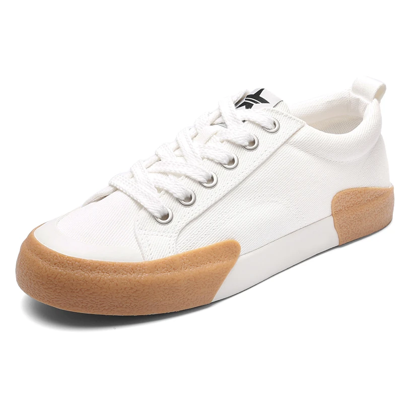 25115男士帆布鞋春季休闲百搭透气潮流系带软底低帮男鞋时尚布鞋