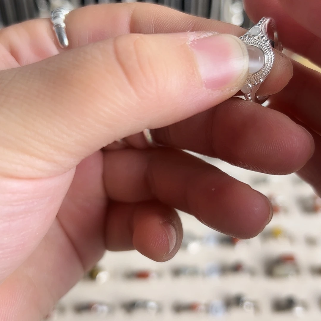 925银925纯银戒指白