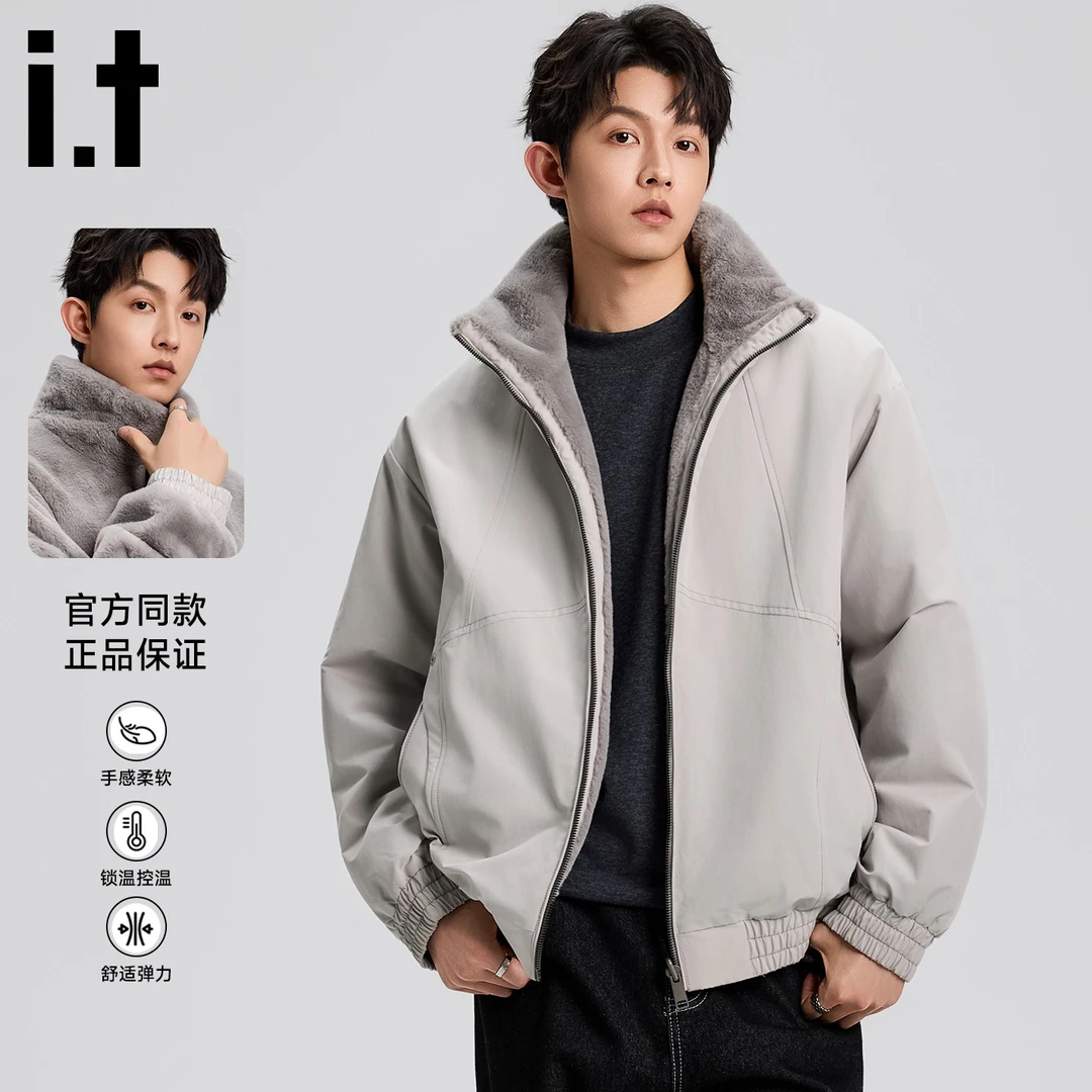 it :CHOCOOLATE重磅连帽帆布座山雕男25秋冬新款休闲夹棉男装上衣