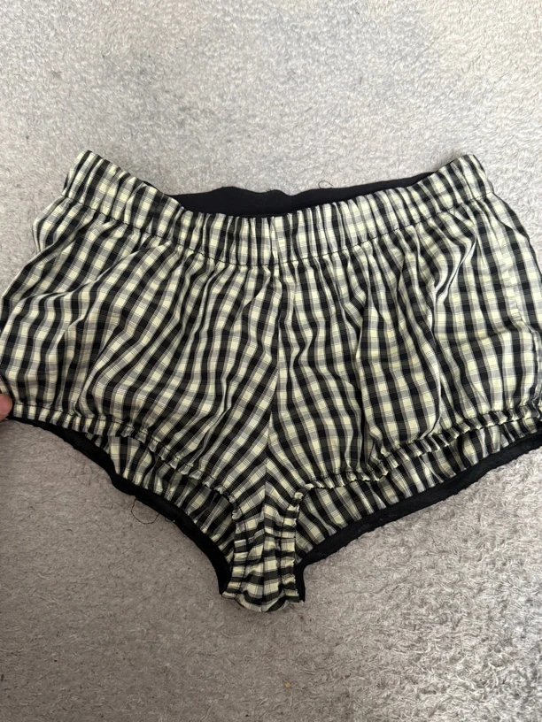 Lunan）黑白格打底裤