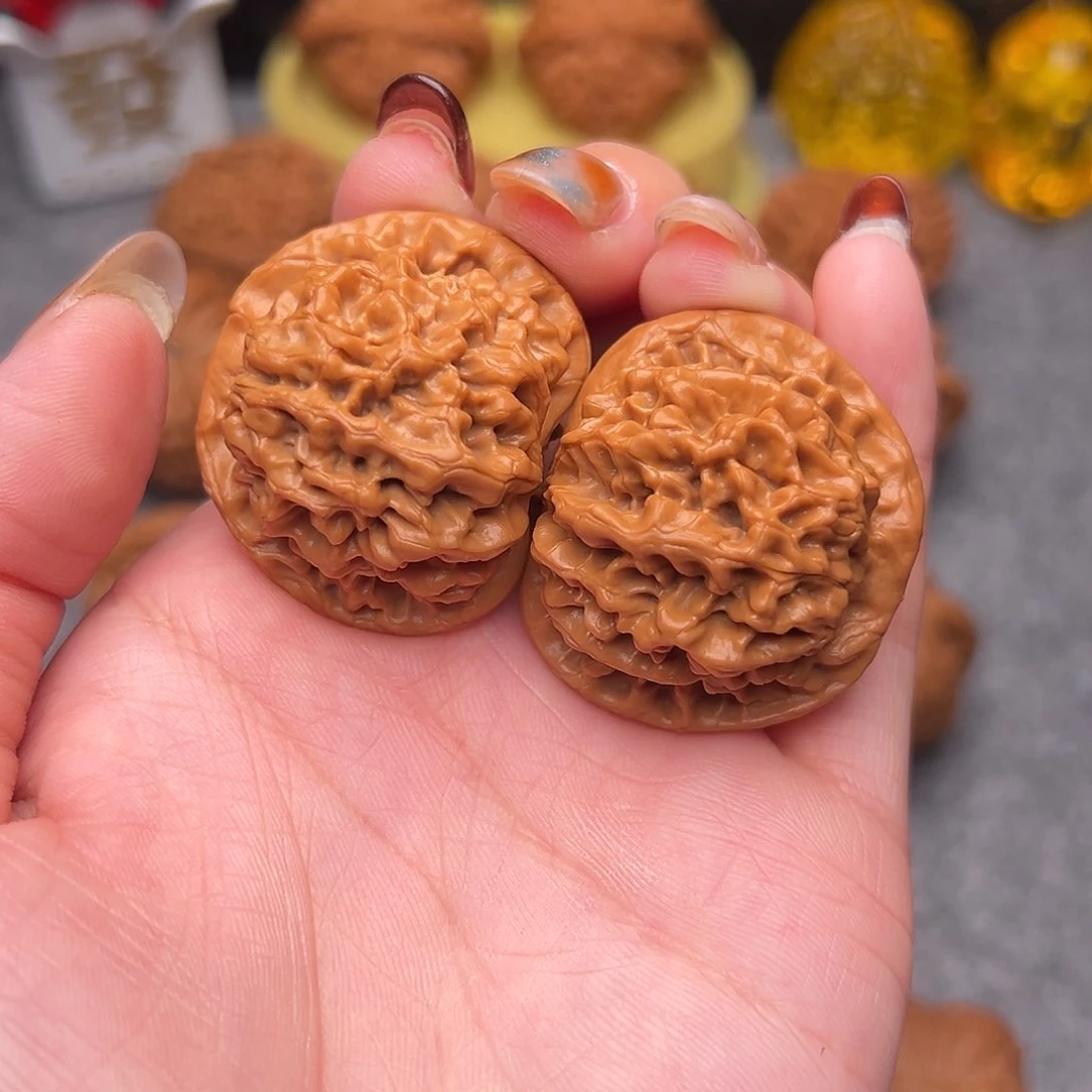 把件文玩核桃毕业精品精配奶油腊皮秦闷37全品