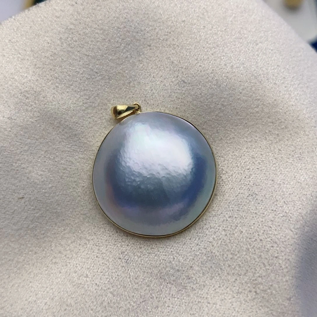 【闪购商品】拼合珍珠（马贝珠）颈饰18K金镶嵌70